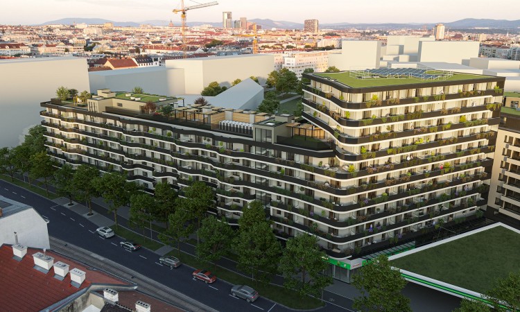 DECK ZEHN Aussensicht Luft Laxenburgerstraße