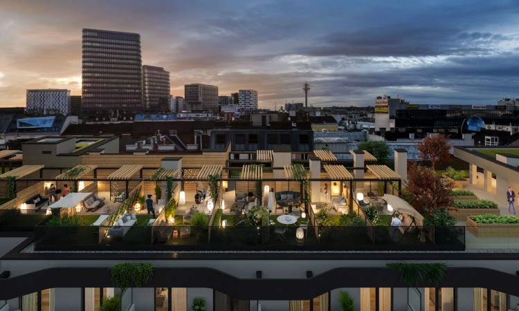 DECK ZEHN Aussensicht Loggias Dach