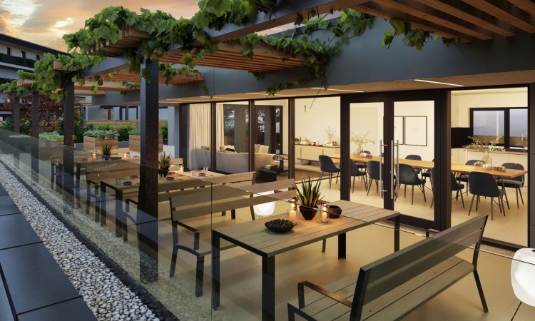 DECK ZEHN Aussensicht Gemeinschaftsdeck